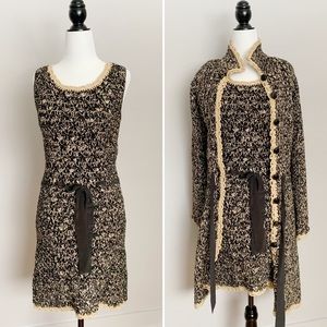 MOSCHINO cheap and chic Cotton/Straw Weaved Suit
